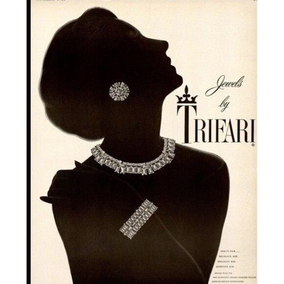 Vintage Trifari “Vanity Fair” Baguette Rhinestone Necklace & Bracelet Set READ - Picture 2 of 11